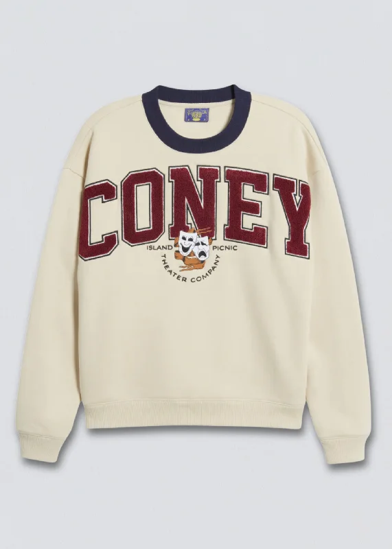 Theater Company Graphic Sweatshirt Hoodie with Lining Warm Insulated