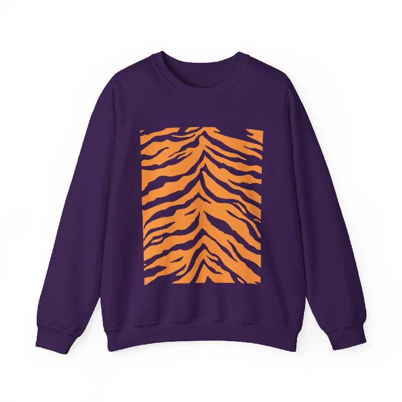 Tiger Orange Strips Sweatshirt Hoodie Crop Top Short Trendy