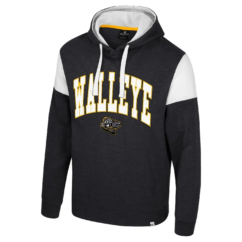 Toledo Walleye Black Byrde Pullover Fleece Hooded Sweatshirt Hoodie with Hood Adjustable Protection