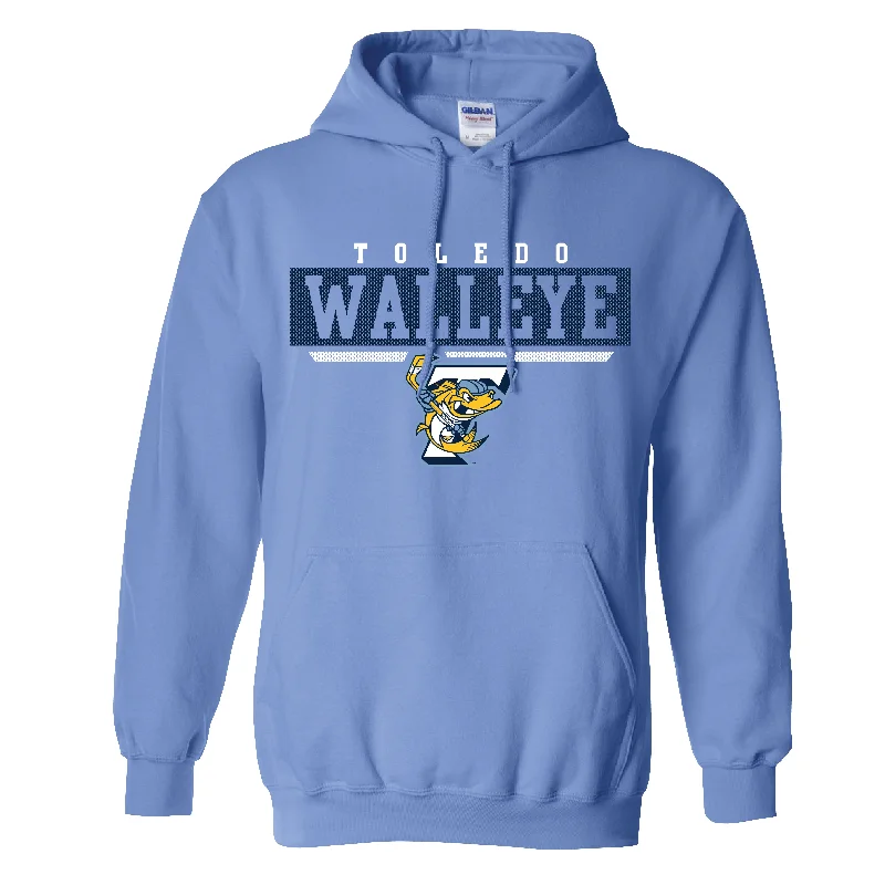 Toledo Walleye Castaway Hooded Sweatshirt Hoodie with Drawstring Waist Adjustable Fitted