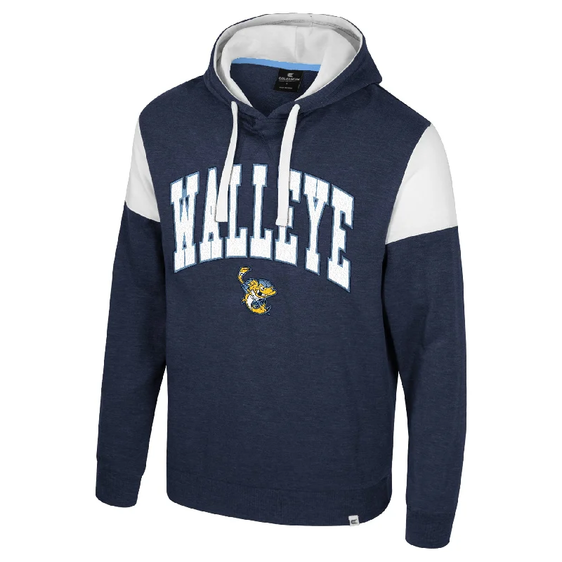 Toledo Walleye Navy Byrde Pullover Fleece Hooded Sweatshirt Hoodie with Drawstring Waist Adjustable Fitted Toledo Walleye Navy Byrde Pullover Fleece Hooded Sweatshirt Hoodie with Drawstring Waist Adjustable Fitted