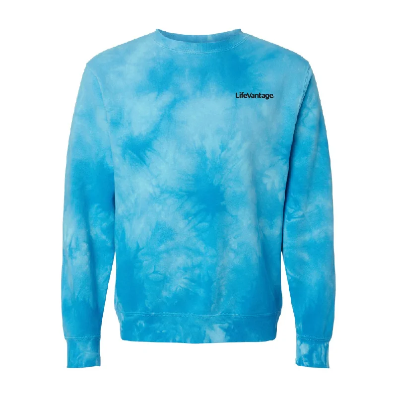 Unisex Midweight Tie-Dyed Sweatshirt Hoodie with Raglan Sleeves Sporty Comfortable