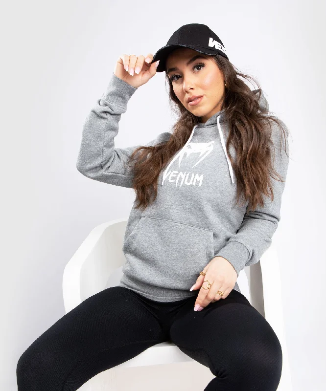 Venum Classic Hoodie - For Women - Light Heather Grey Graphic Hoodie Design Print