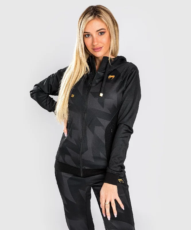 Venum Razor Hoodie - For Women - Black/Gold Hoodie with Rhinestones Sparkly Elegant