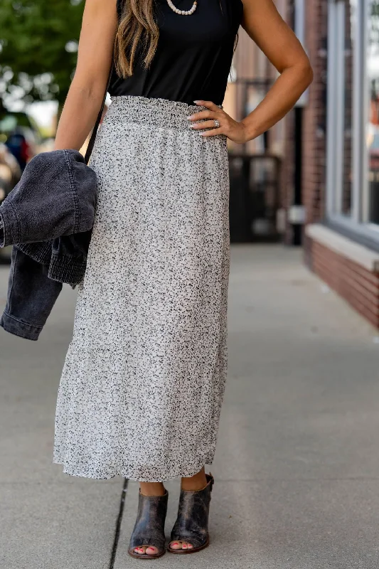 Vintage Vines Maxi Skirt leather skirt sleek