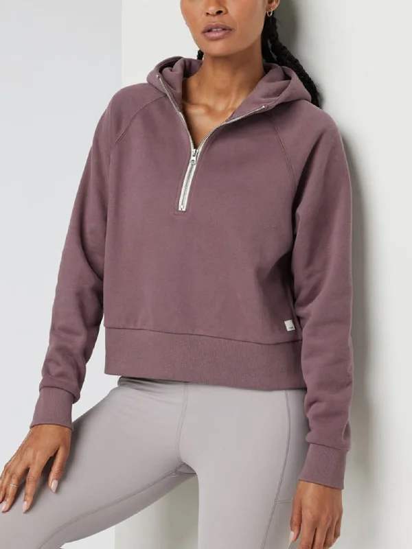 Restore 1/2 Zip Hoodie Hoodie with Raglan Sleeves Sporty Comfortable