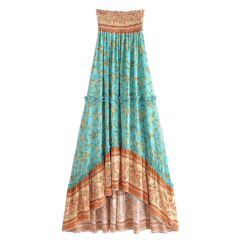 Whimsy Petal Dance Maxi Skirt high waist skirt