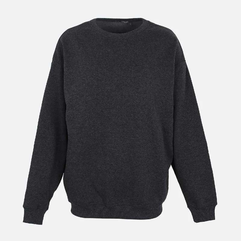 WOMEN FLEECE OVERSIZED LONG SWEATSHIRT Hoodie with High Neck Warm Protective