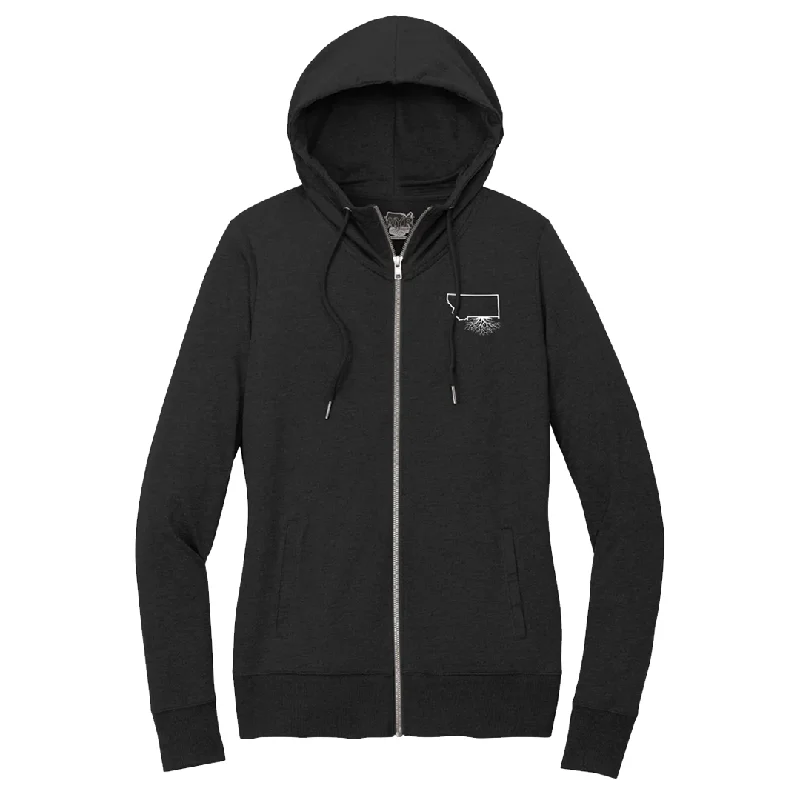 MT Roots Women's Featherweight Full-Zip Hoodie Hoodie with Half-Zip Sporty Casual