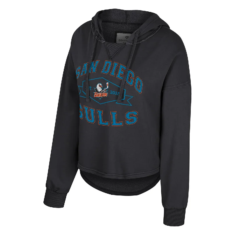 Women's San Diego Gulls For Serious Fleece Hoodie Hoodie with Raglan Sleeves Sporty Comfortable