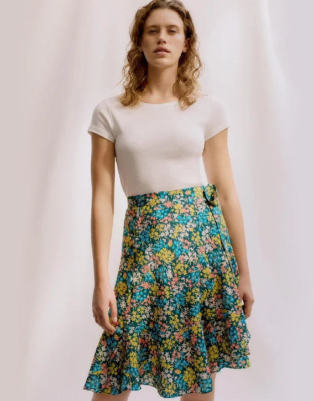 Zina Wrap Skirt Sewing Pattern, Liberty Fabrics modal blend skirt